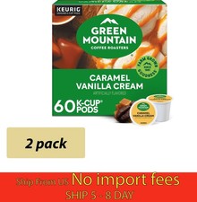 2 Pack Green Mountain Caramel Vanilla Cream K-Cup Pods 60ct Each ... wa