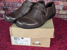 Clarks Cheyn Madi Slip-On Loafer Leather Brown Women's Size 8.5 B Medium 89.99