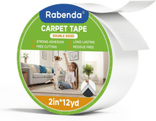 Double Sided Carpet Tape - 2 Inch X 12 Yards Removable Rug Tape for Hardwood Flo