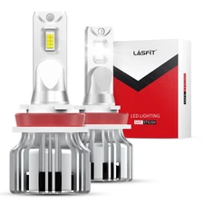 Lasfit LED Fog Lights H11 H8 H16 Bulbs 5000LM Bright Replace Halogen Lamps 2pcs