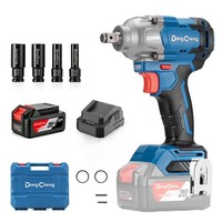 Akku-Schlagschrauber Set 20V 682Nm BüRstenlos 1/2 Dong Cheng Mit ZubehöR 2Kg