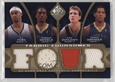 2009-10 SP Game Used Fabric Foursomes Level 3 /35 TJ Ford Marquis Daniels 05fy