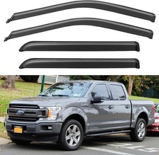 Window Visors Rain Guards for 2015-2025 Ford F150 SuperCrew Out-Channel Sun R...