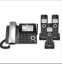 AT T DECT 6.0 Corded/Cordless Home Phone CL84318 With 3-Handset