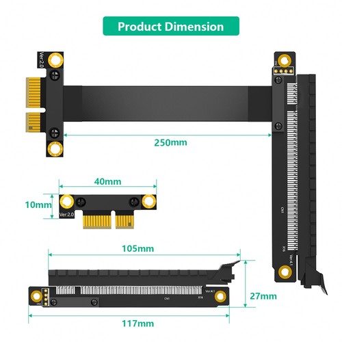 PCI-E PCI Express 3.0 1 X auf 16 X Verlängerungskabel PCI Express Tester E1767 - Afbeelding 7 van 7