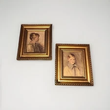 Vintage Charlotte & Peter Portraits Sidney Bell Arthur Garrett C & A Richards