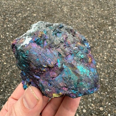 Pfauenerz Chalkopyrit 85 mm groß buntes Mineral Display Präparat UK