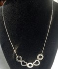 SFG 14K White Gold Interlocking Heart Circle Link Necklace 18" 6.7g  NO RESERVE — photo 1
