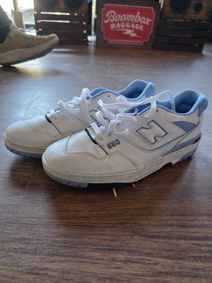 New Balance 550 Team Carolina Blue Leather Men Sneakers White Light Blue size 13