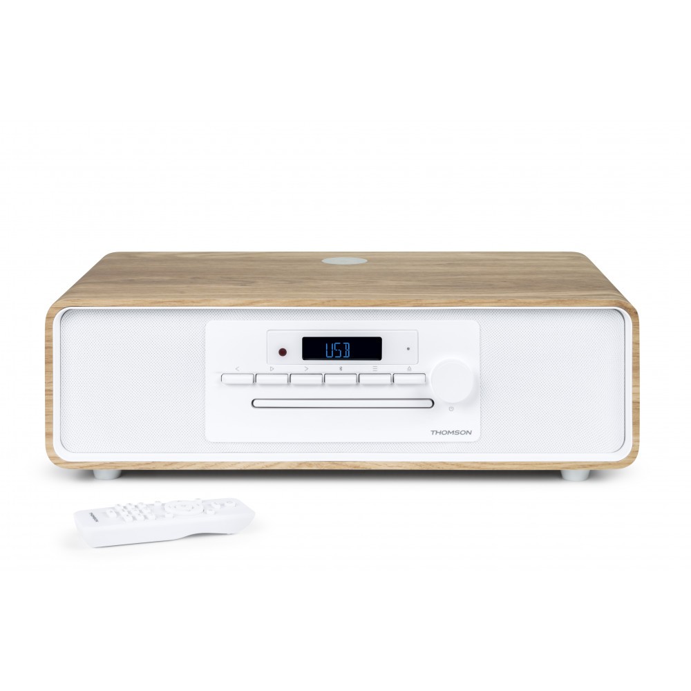 Micro-chaîne COSY Thomson MIC301IBT blanche au design épuré et acoustique pure