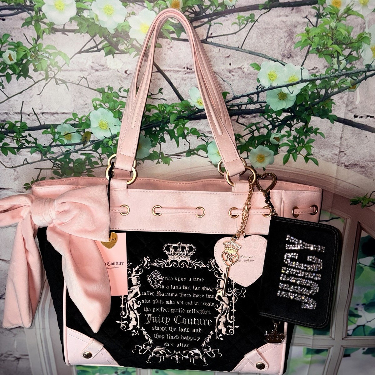 Juicy Couture “Juicy Tale” Daydreamer Liquorice and Pink Tote Bag