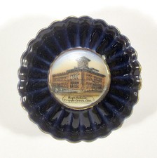 1900–10 Antique CRIPPLE CREEK HIGH SCHOOL Colorado Souvenir BOWL Carr Manor