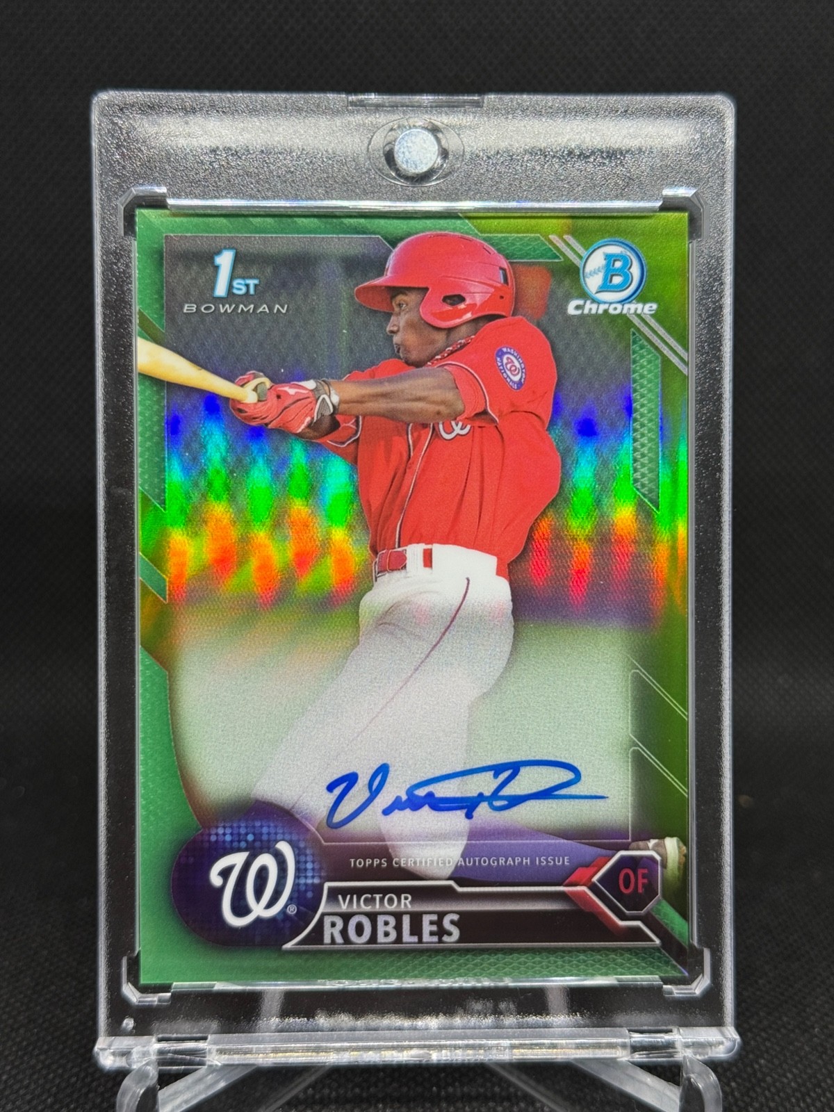 VICTOR ROBLES 2016 Bowman Chrome Rookie Green Refractor Auto /99 #CPA-VR
