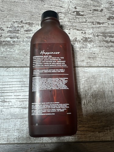 Bath & Body Works Happiness Bergamot + Mandarin Nourishing Body MASSAGE Oil - Picture 5 of 5