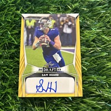 Sam Huard AUTOGRAPH Gold Washington Huskies 2023 Leaf Draft AUTO USC Trojans F42