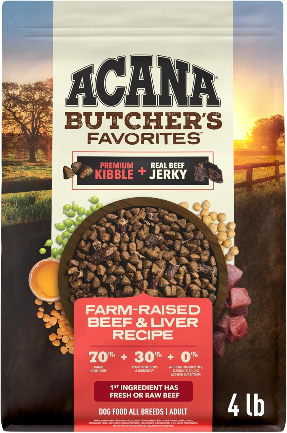 ACANA Butcher’S Favorites Grain-Free Dry Dog Food Farm-Raised Beef & Liver Recip