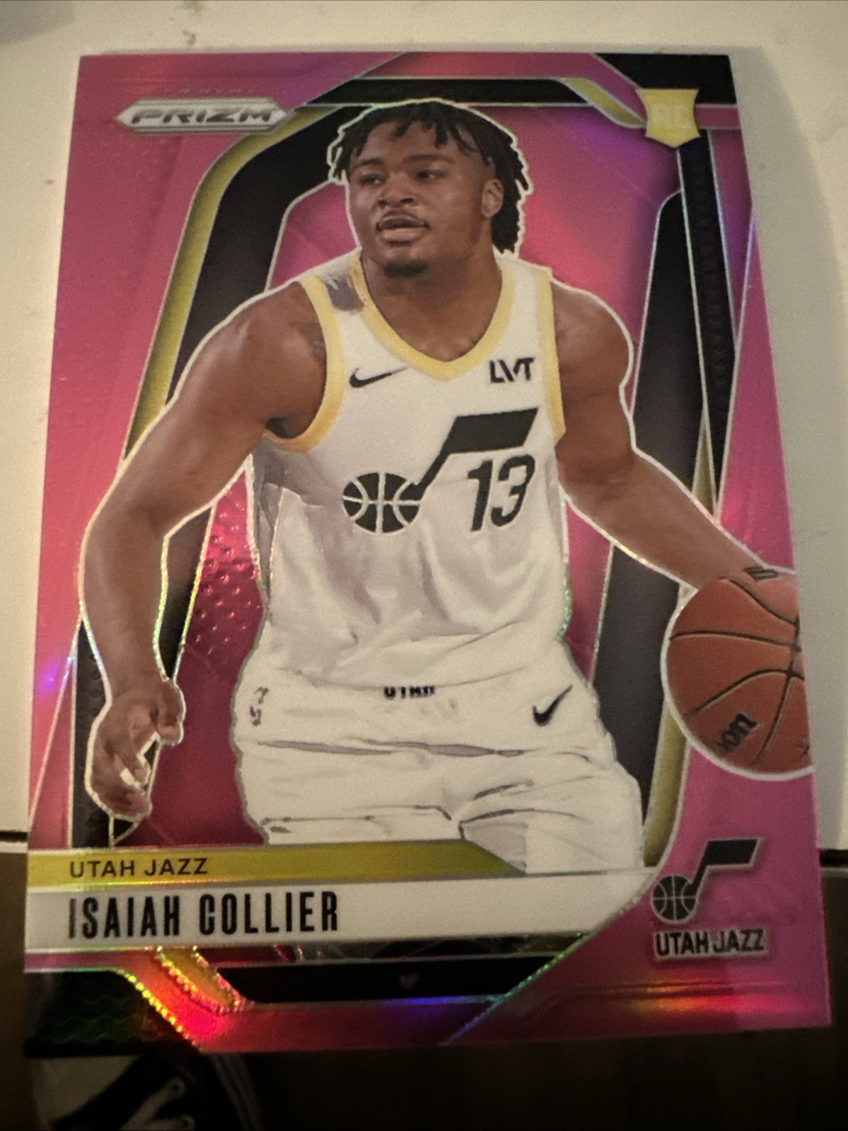 2024-25 Panini Prizm #227 Isaiah Collier, Utah Jazz RC Pink Prizm 129/249