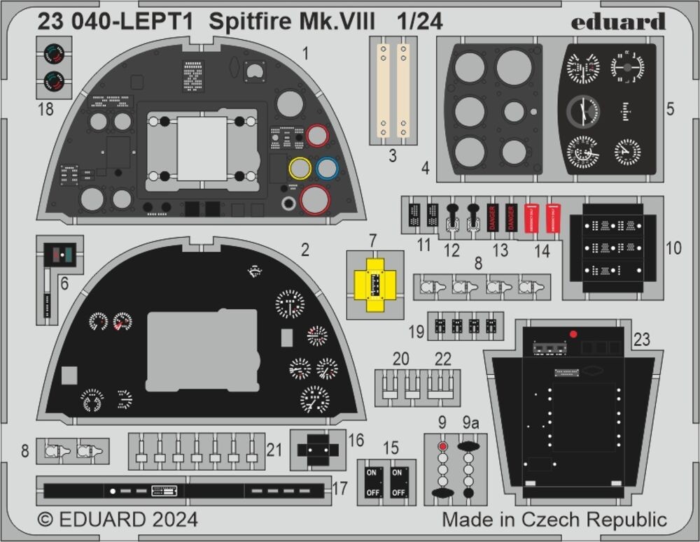 Eduard Accessories BIG2406 - 1:24 Spitfire Mk.VIII AIRFIX - New