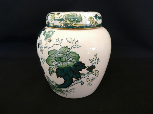Vintage Mason's Ironstone Chartreuse Ginger Jar 4ins ht VGC - Picture 4 of 10