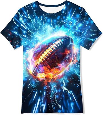 3D Graphic Short Sleeve Shirts Boys Girls Cool T-Shirt Unisex Novelty Tees for 7