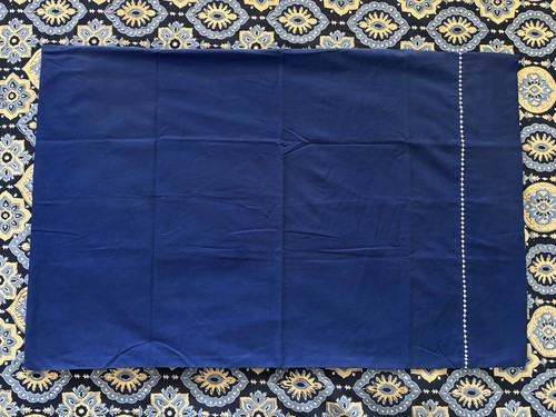 Happy Chic by Jonathan Adler Navy W/ White Decorative Stitching STD Pillow Cases - Picture 2 of 5