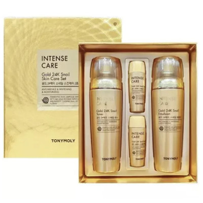 Tonymoly Intense Care Gold 24K Snail 2pcs Set Toner Emulsion K-beauty