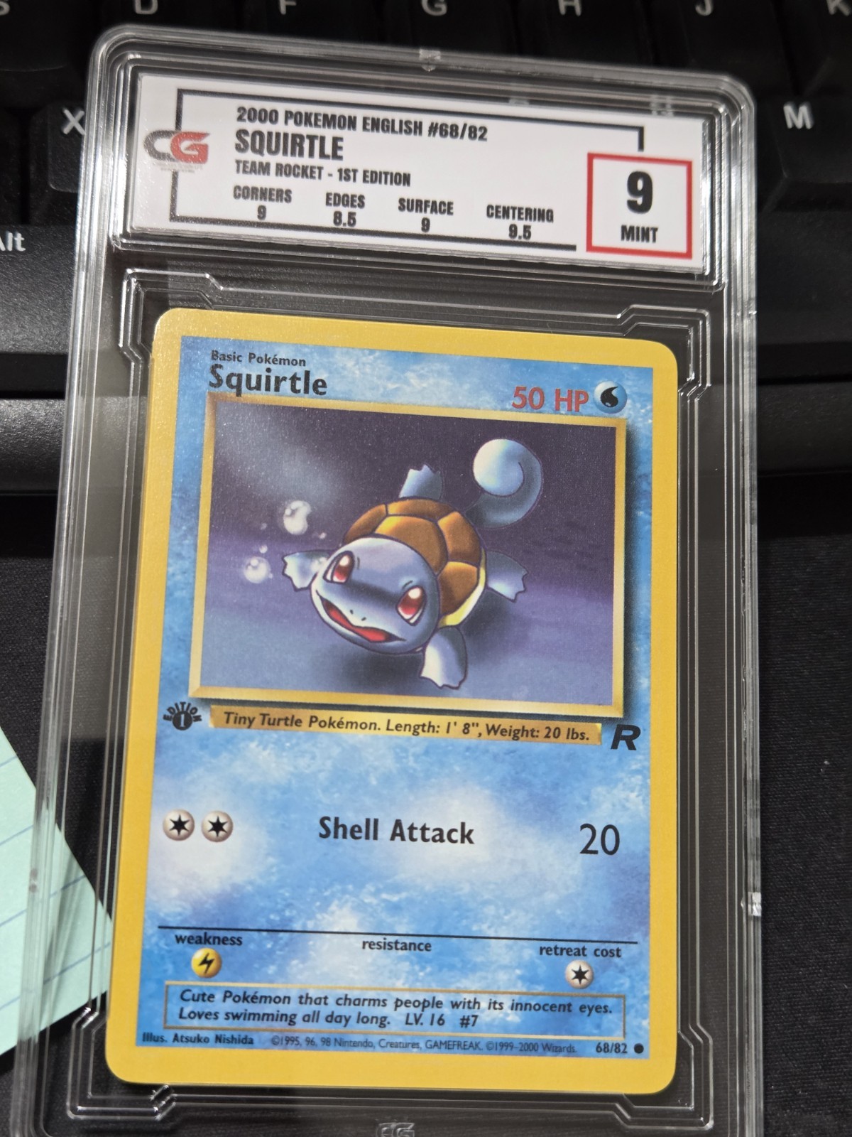 CG  9   MINT 2000 POKEMON  SQUIRTLE Team Rocket 68/82 1ST EDITION