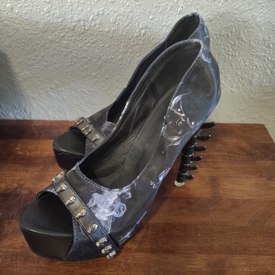 Blue Skull W/Vertibra Heels Size 10