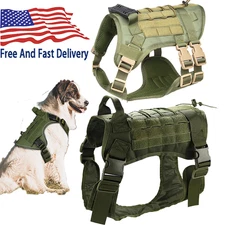 Military Dog Vest Harness Training Hunting Walking Actical Duty With Handle