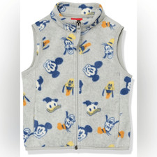 Gray Fleece Vest with Mickey Mouse Pattern- Size 6/7 NEW