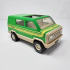 Vintage Tonka GREEN RETRO VAN w/ Rear Opening Door Pressed Steel Collectible Toy