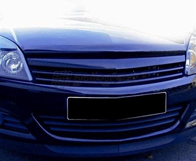 Kühlergrill Front Grill 3-Türer VXR TwinTop GTC Schwarz passend für Opel Astra H