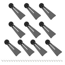 6.77" Easel Back, 10 Sets Plastic Picture Frame Back Stand with Screws, Black