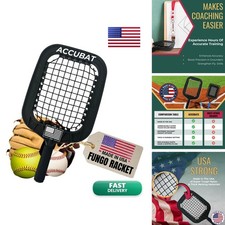 Accubat Fungo Racket Baseball & Softball Training 26 Ounce Black USA Made