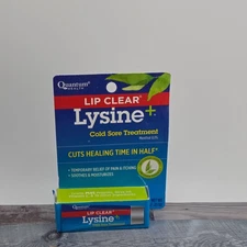 Quantum Health Lip Clear Lysine Cold Sore Treatment Relief Soothing Moisturizing