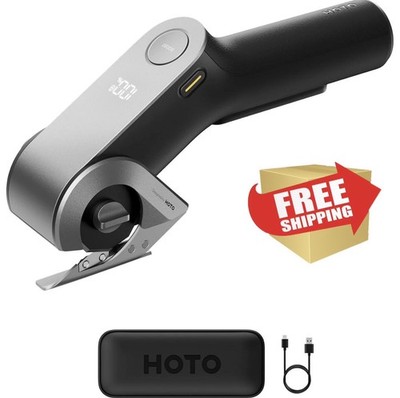 HOTO EdgeFlow Cordless Electric Scissors, Titanium Blade & LED Display