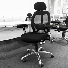 24-Hour Ergonomic High-Back Manager’s Chair with Adjustable Headrest (Deliver...