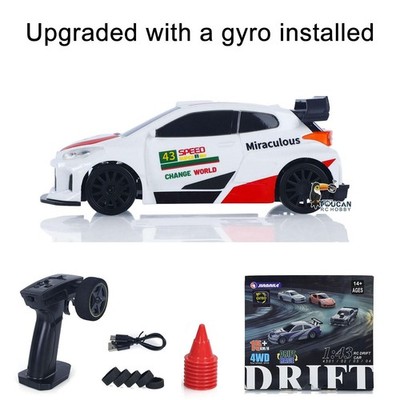 1/43 2.4G RC Drift Auto Rennfahrzeuge RTR Mini Auto Spielzeug Lichter Gyroskop