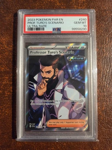 2023 POKEMON PAR EN-PARADOX RIFT #240 PROFESSOR TURO'S SCENARIO PSA 10