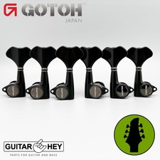 NEW Gotoh GB707 6-Strings Bass Machine Heads Set Tuners w/ Screws 3x3 - BLACK