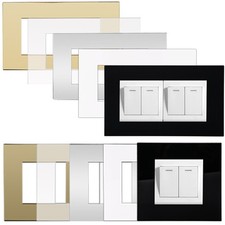 Single / Double Light Switch Socket Finger Plates Surround Wall Protector Cover