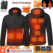Men Women Thermal Heating Coat Heated Vest Electric USB Jacket Winter Body Warm