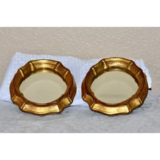 Antique Italian Florentine Gold Giltwood Baroque Rococo Accent Mirror Set 7"