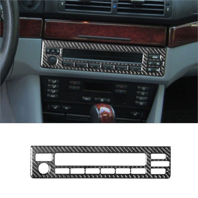 Carbon Fiber Interior Radio Console Cover Trim Sticker For BMW 5 Series E39