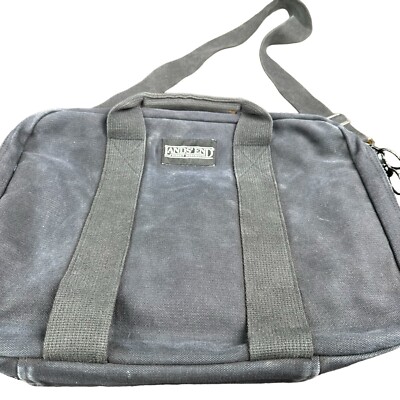 Rare Vintage Lands End Large Zip Canvas Blue Bag Messenger | eBay