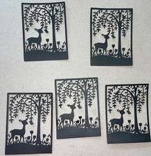5 SPRING WILLOW cardstock paper die cut embellishments