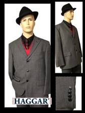 Haggar NEW Men's Black White Checkered 40S Lightweight Blazer Sport Coat 38246