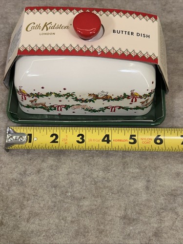 NEW CATH KIDSTON CHRISTMAS THEMED CERAMIC LIDDED BUTTER DISH ANIMALS - Picture 8 of 9
