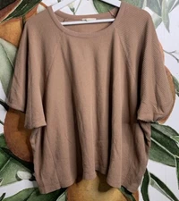 Madewell Women's XXL Waffle Knit Pajama Top 100% Cotton Sleepwear