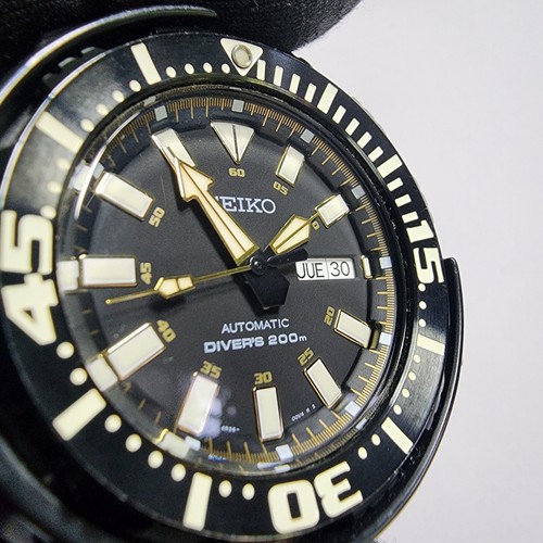 Seiko Baby Tuna Black Gold SRP231k1 4R36-00V0 Discontinued 1st Gen Rare - Picture 6 of 12